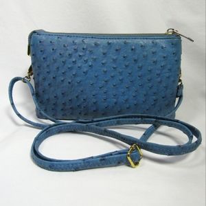 Faux Ostrich Crossbody Bag